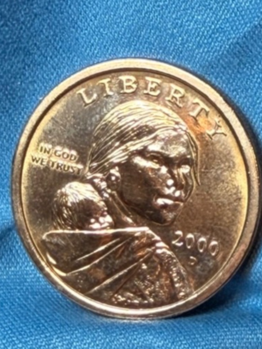2000 D 2 Coin set- Art Sacagawea $1 Bronze Eagle in flight A/U #206314928705